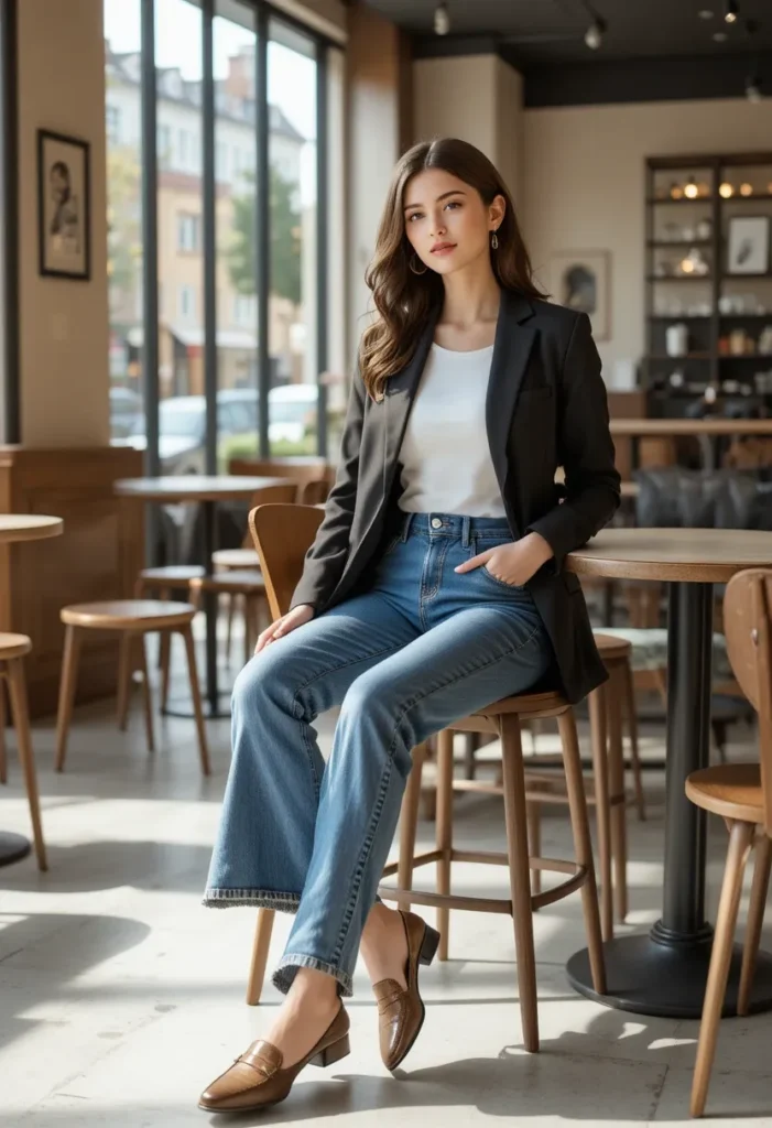 fall denim outfits for women