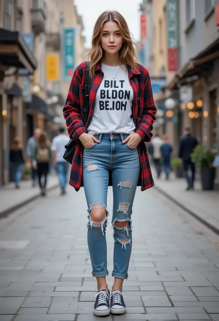 fall denim outfits for women