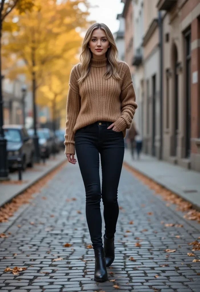 fall denim outfits for women