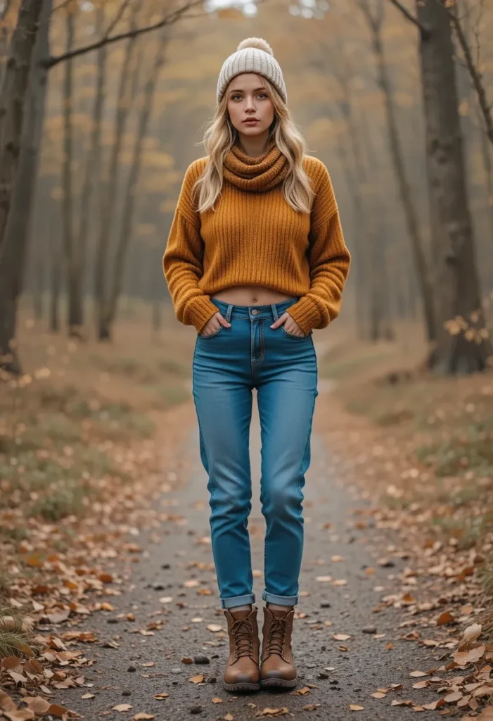 fall denim outfits for women