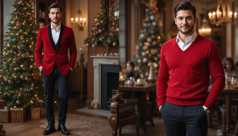 Red Men's Christmas outfits