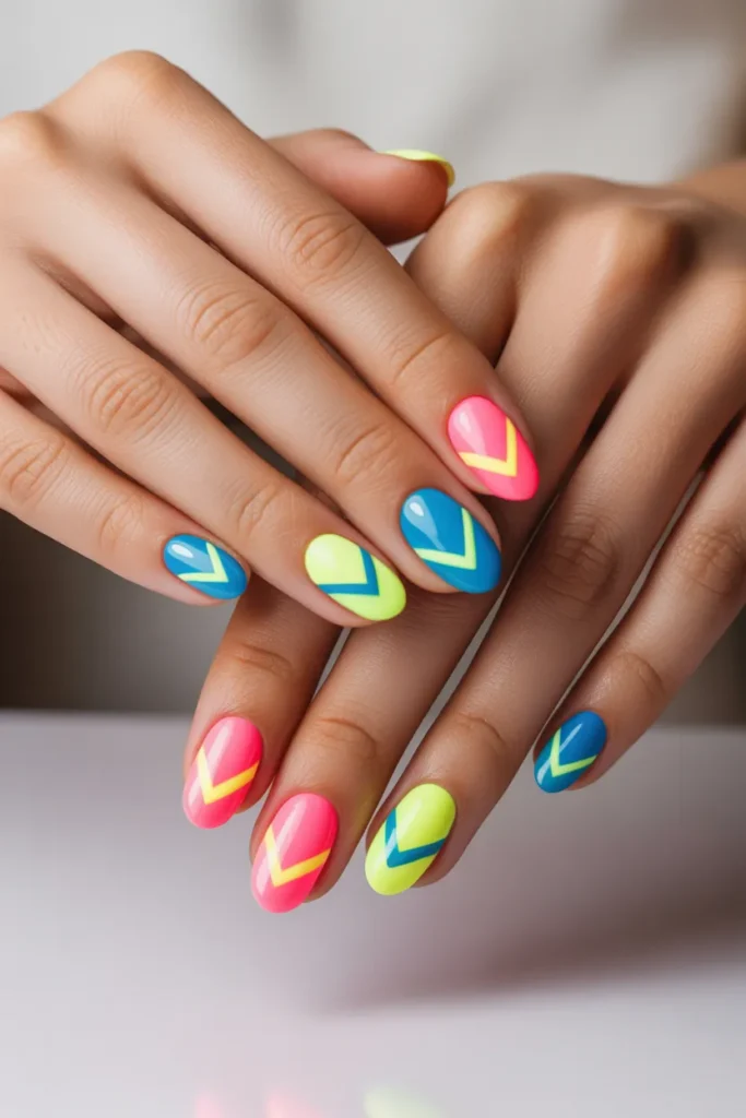 Chevron Tips nails ideas for women