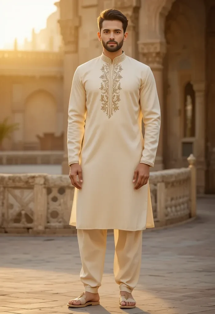 Lightweight Eid Sherwani for Warm Weather