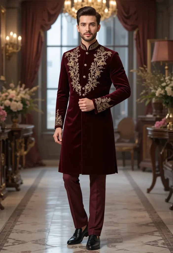 Elegant Achkan with Trousers