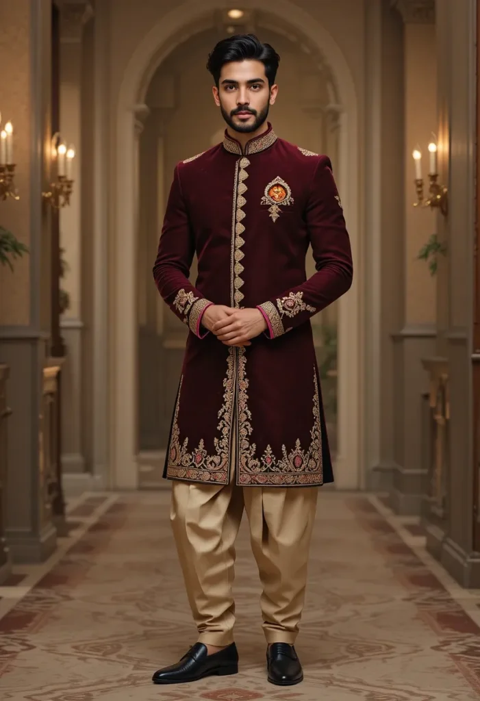Traditional Sherwani with Embroidery