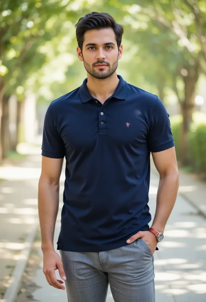 Casual Eid Polo Shirt with Tailored Pants