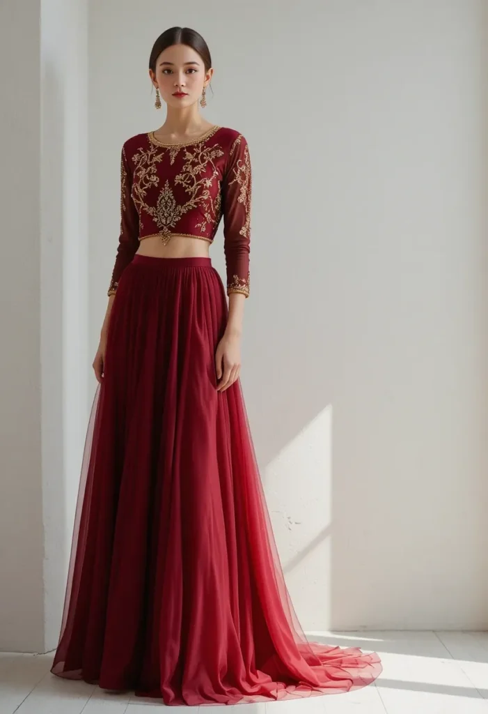 Maxi Skirt with Fitted Top