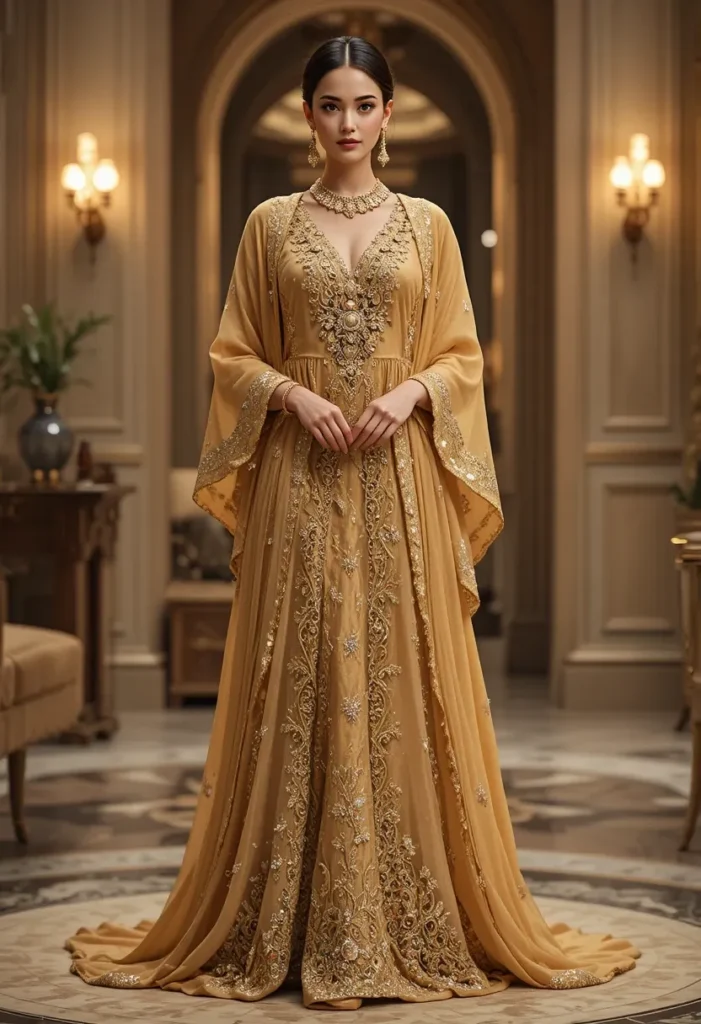 Elegant Kaftan with Embellishments
