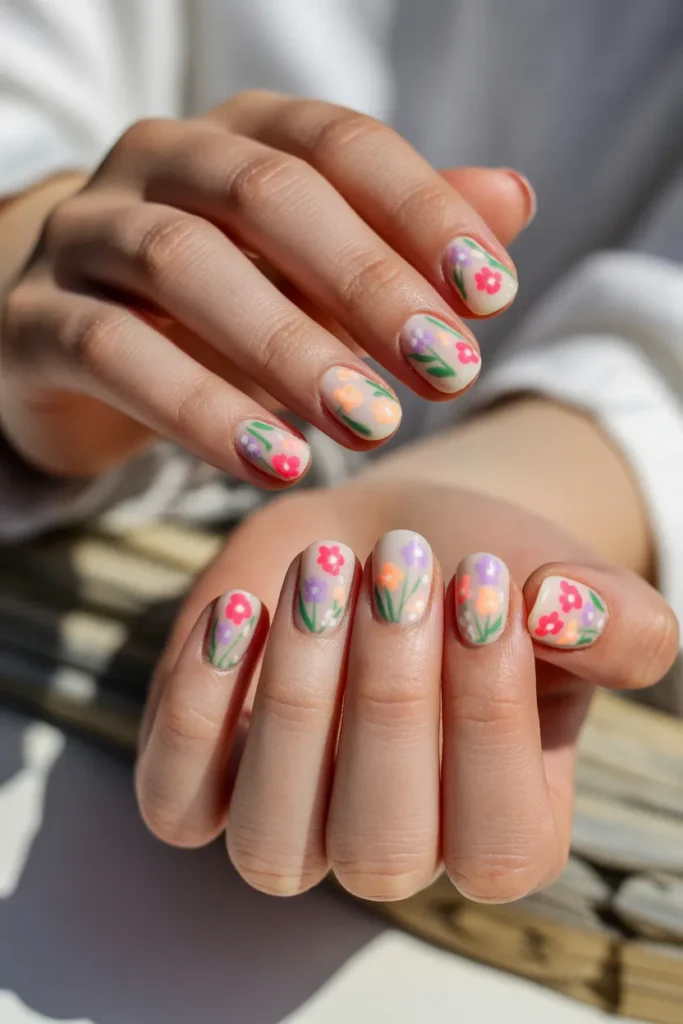 Floral Accents nails ideas for women