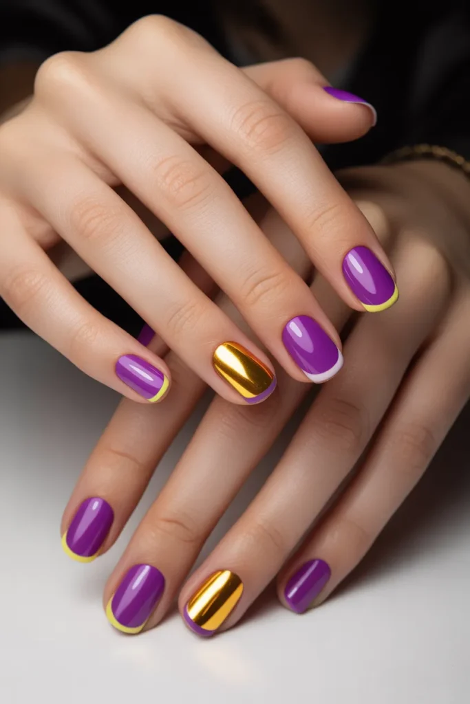 French Tips with a Twist women nails ideas