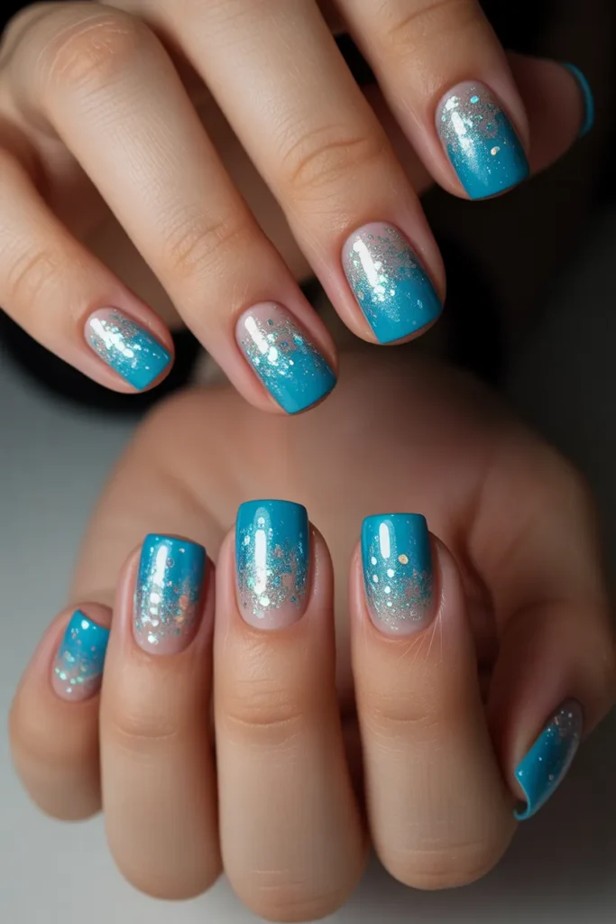 Glitter Gradient Nails