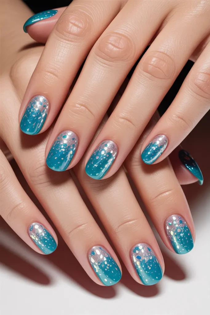 Glitter Gradient women's nail designs