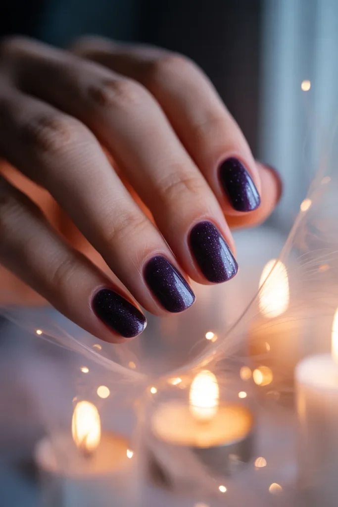 Glittery Witch Nails