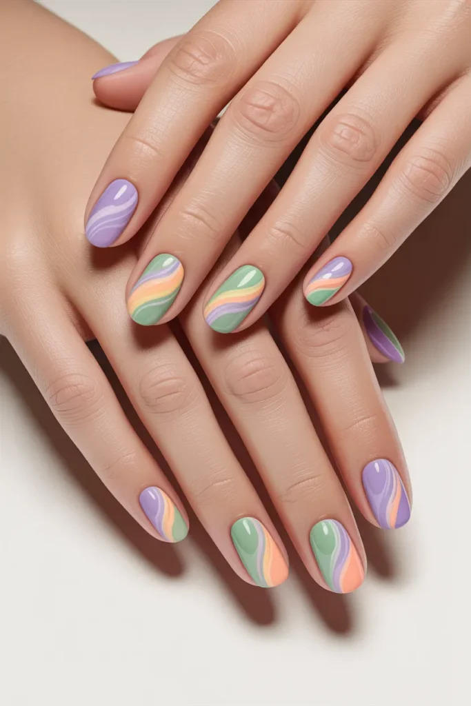 Swirl Nail Art ideas for women