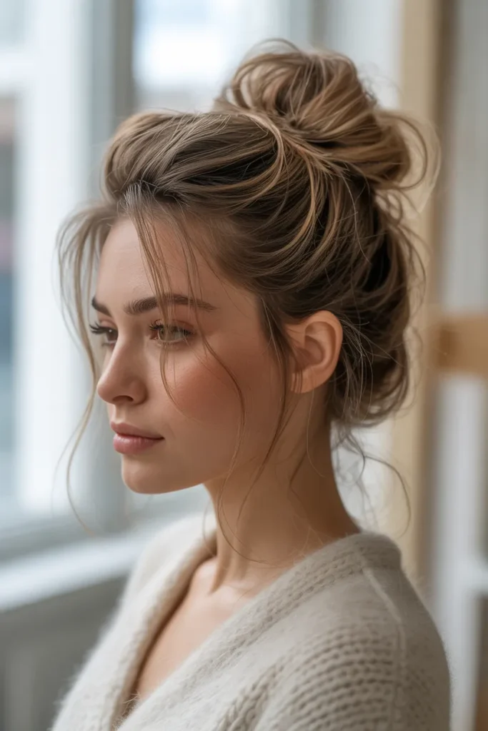 Messy High Bun
