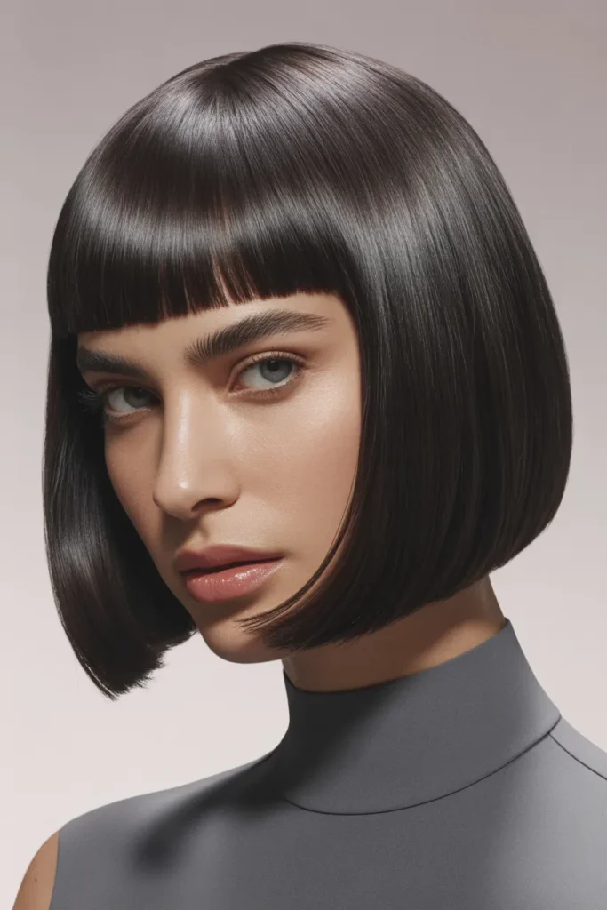 The Blunt Cut with Bangs