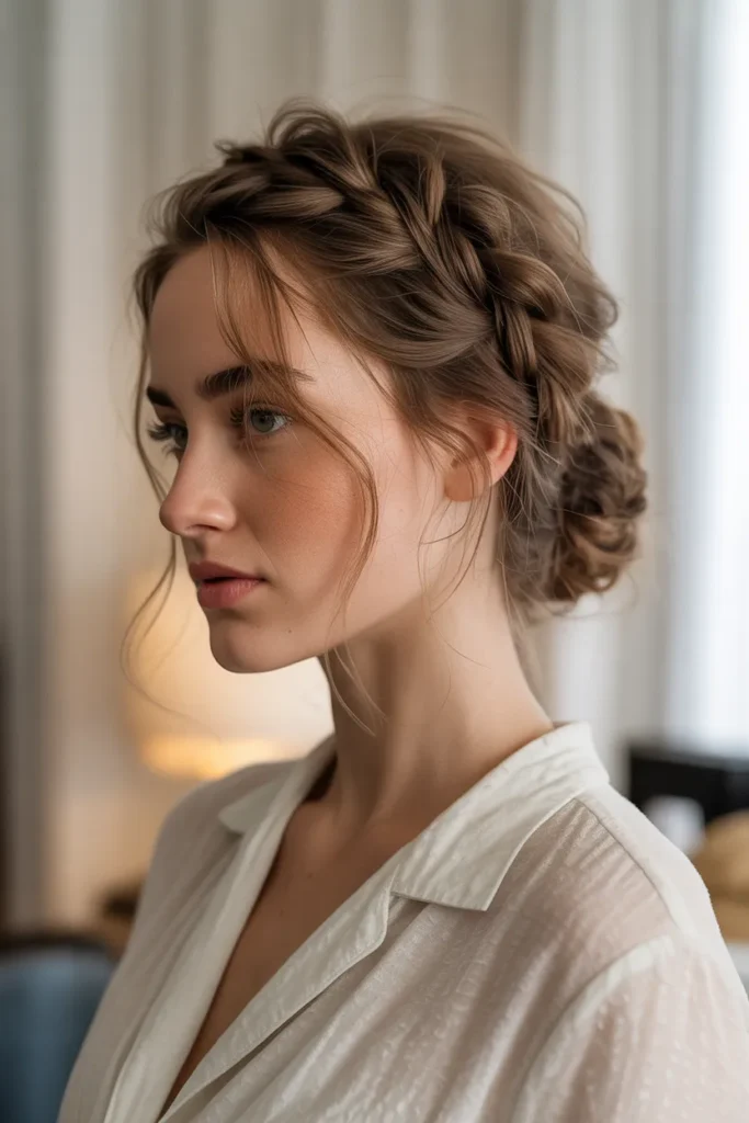 Messy Low Braided Bun