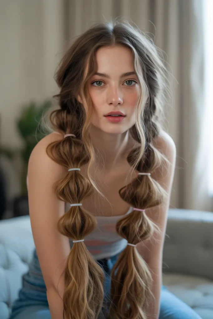 Messy Bubble Braid