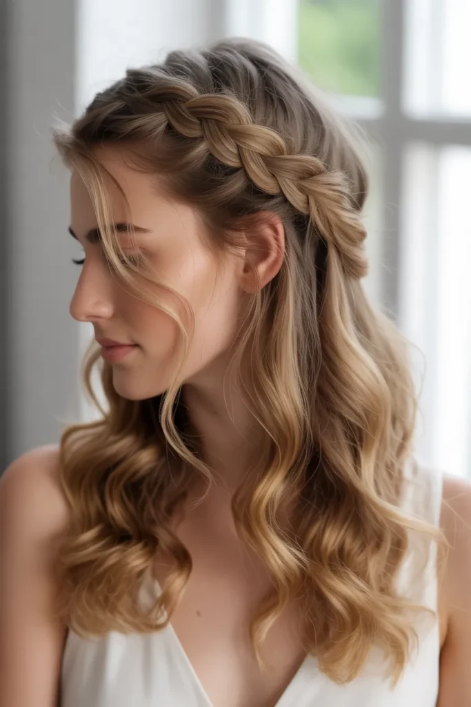 Side Braid with Loose Ends
