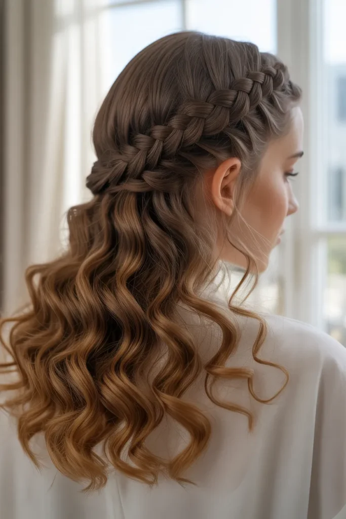 Double Dutch Braids with Loose Curls