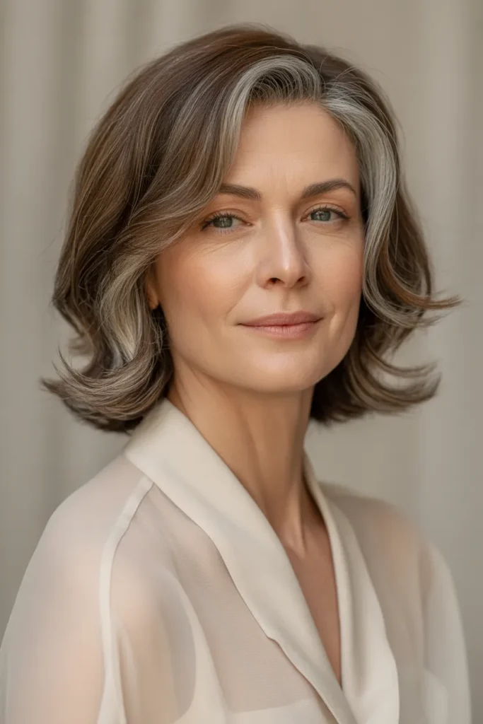 Balanced Brown with Soft Silver Blend