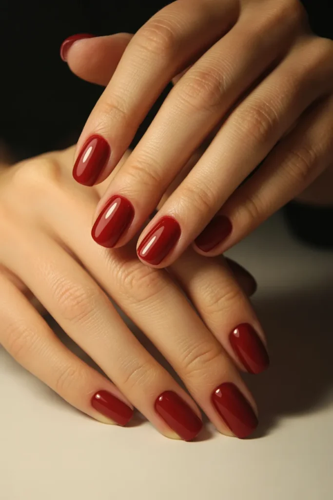 Classic Red Gel Nails designs