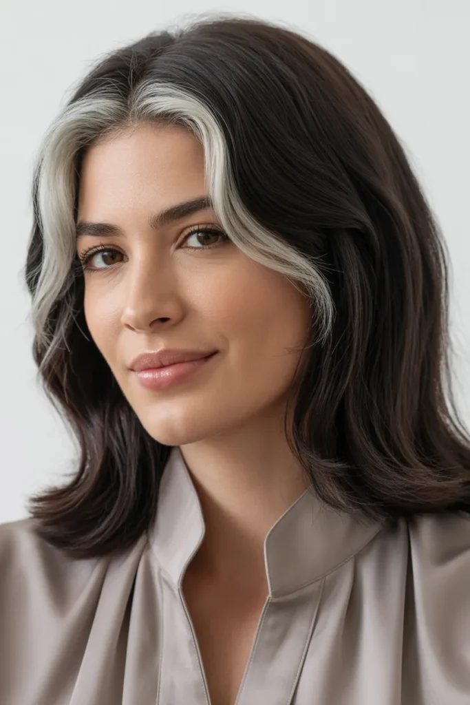 Dark Brown Base with Cool Silver Framing