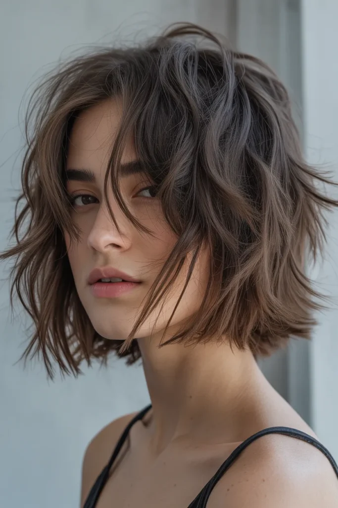 The Choppy Lob hairstyle