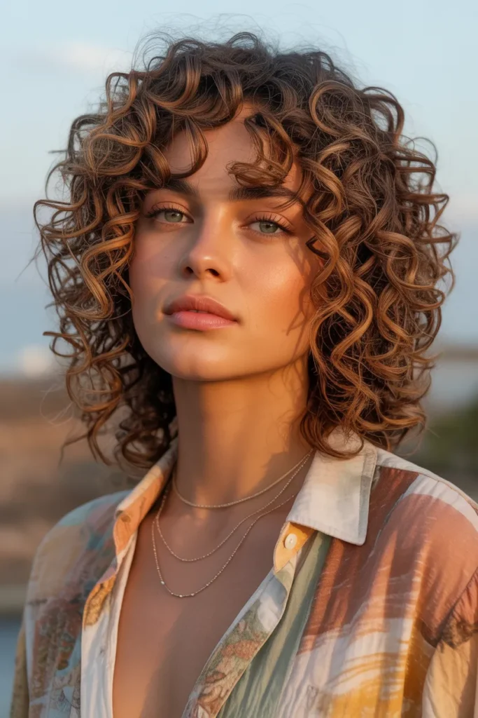 The Curly Lob hairstyle