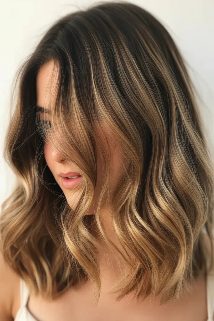 The Long Bob with Balayage Highlights hairstyle
