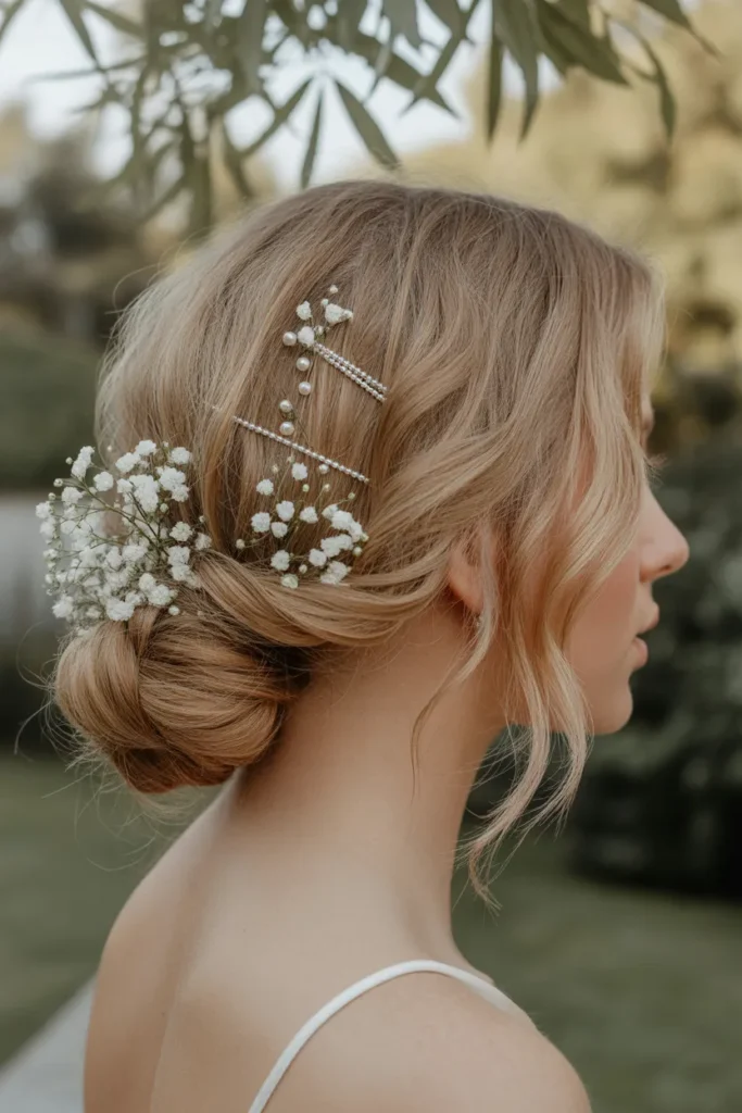 The Messy Low Bun with Hair Accessories