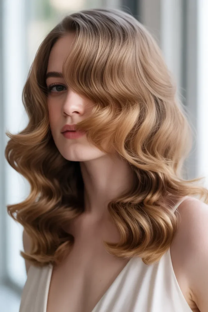 The Soft Waves with a Side Part hairstyles for women