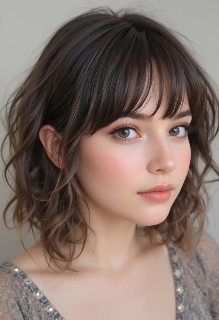 The Textured Lob with Fringe hairstyles