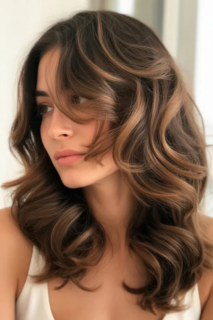  The Tousled Waves with Deep Side Part women hairstyles