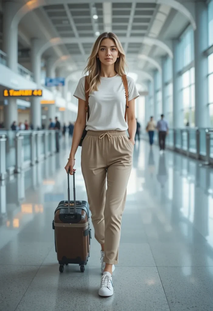 White Sneakers + Neutral Outfit for women