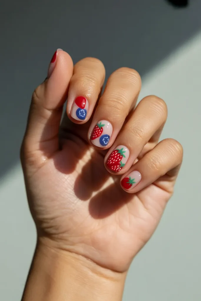 Berry Mix Nails