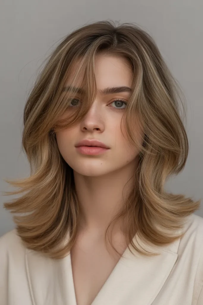 Blended Layers with Side Bangs