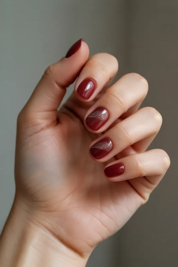 Burgundy with Matte Glitters