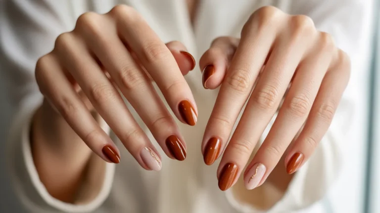 Cherry Brown Nail Ideas