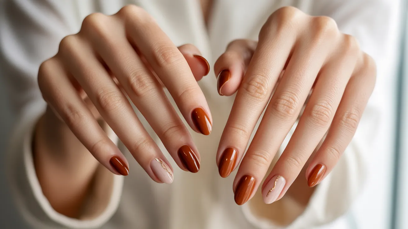 Cherry Brown Nail Ideas