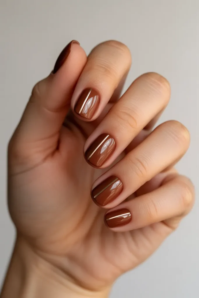 Cherry Brown with Polished Gold Bars