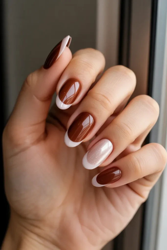 Cherry Brown with Shimmering White Tips