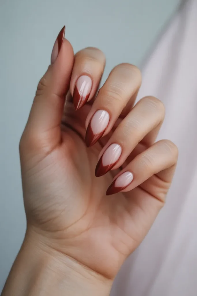 Cherry Brown with Soft Pink Blush Accents