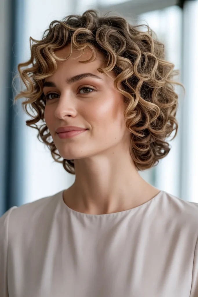 Chin-Length Curly Cut