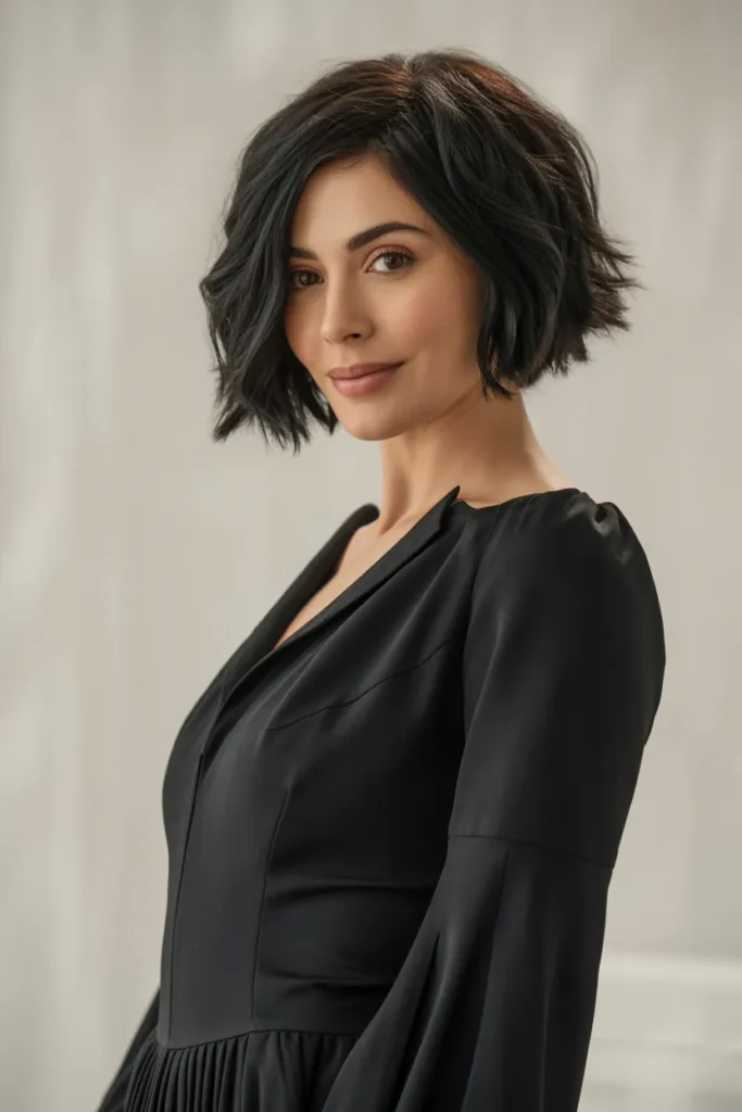 Choppy Bob with Dark Tones