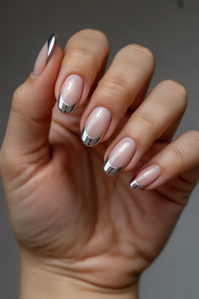 Chrome Ombre French Tips