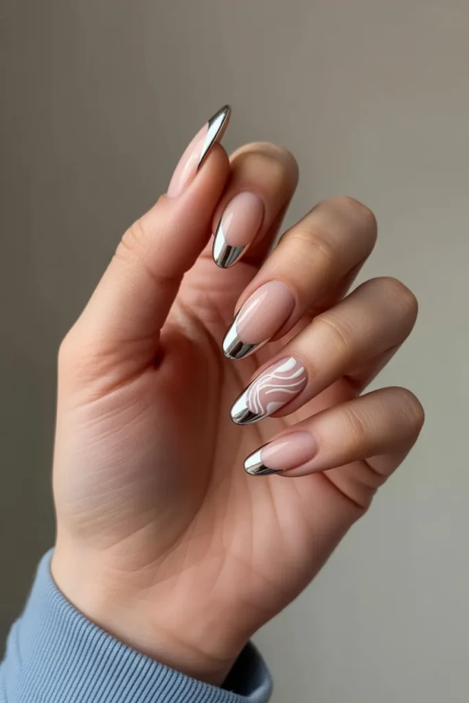 Chrome Tips with Abstract Art