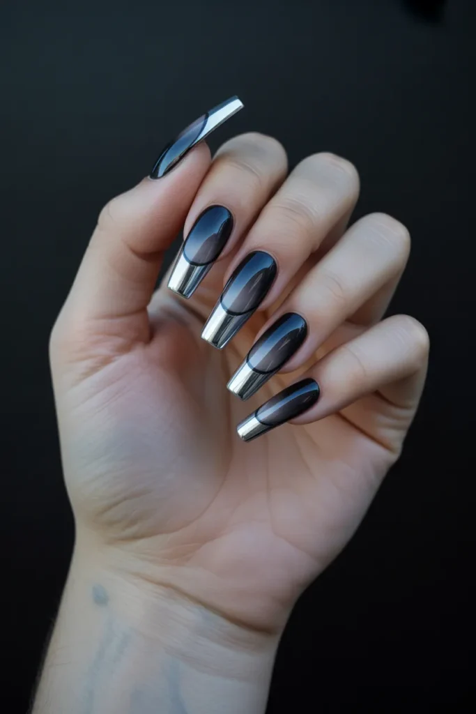 Chrome Tips with Black Gradient