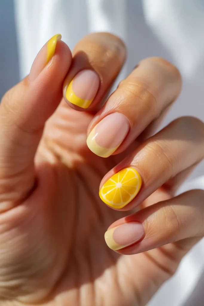 Citrus Lemonade Nails