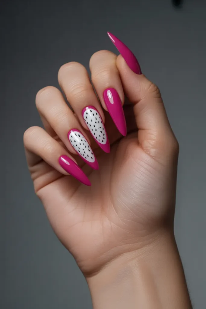 Dragon Fruit Nails
